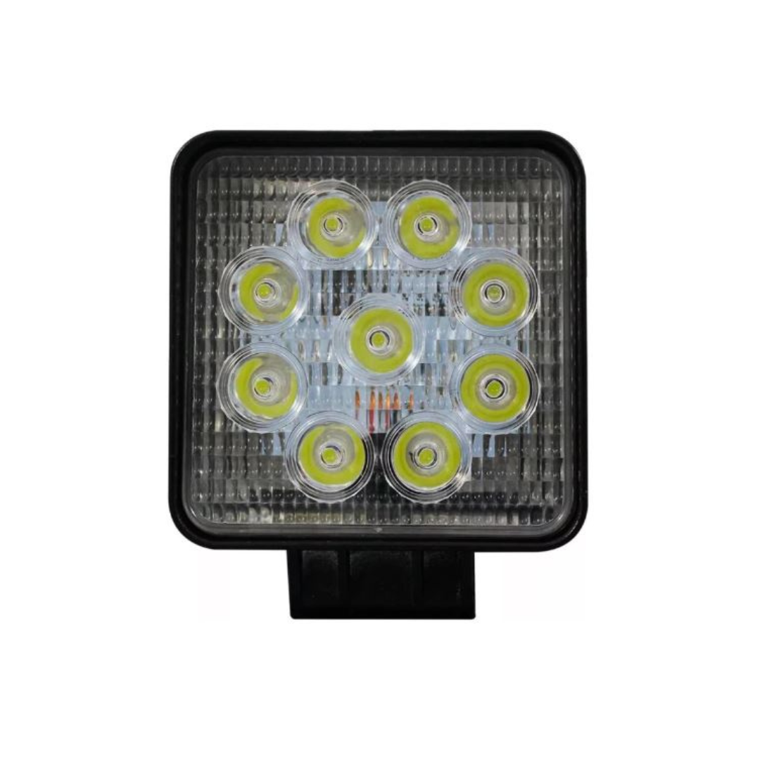 Farol de Led Quadrado 27W com 9 Leds